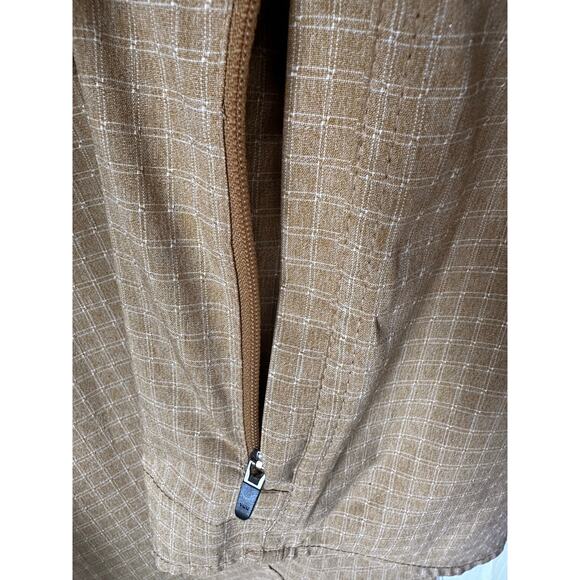 PrAna Men’s Tan Gingham Long Sleeve Button Up Size L Hiking Utility OutdoorCore - Picture 7 of 8